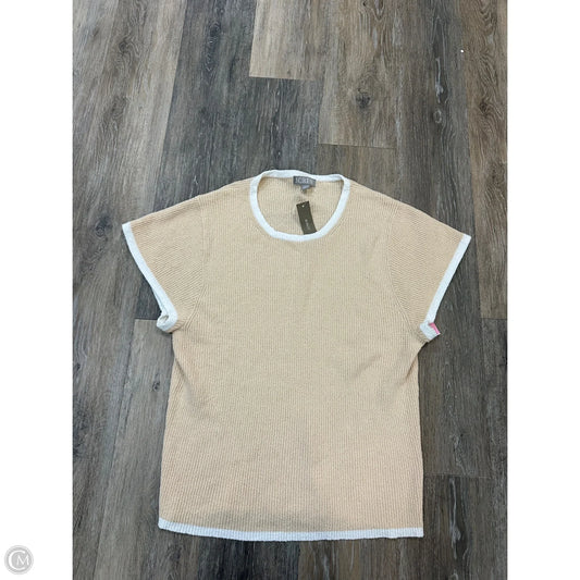 Top Short Sleeve By J. Crew In Cream, Size: Xxl