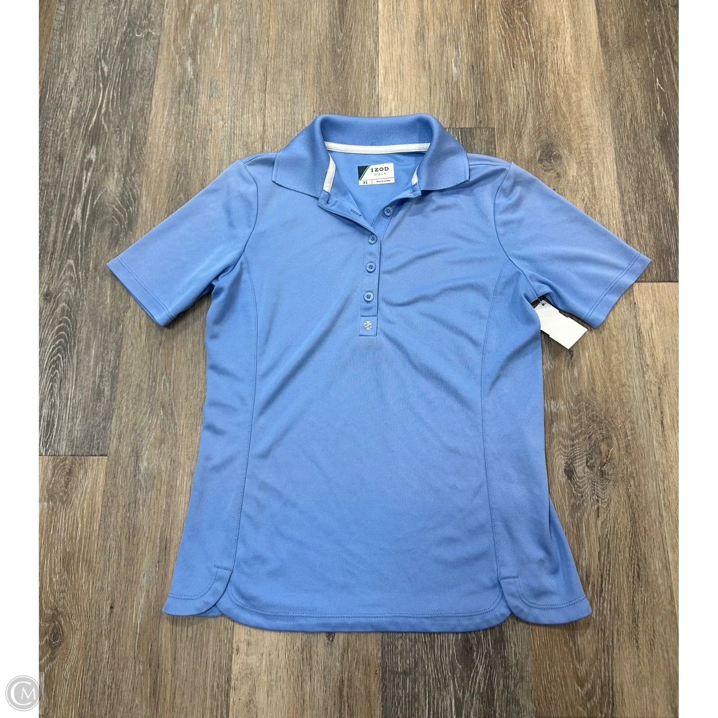 Athletic Top Short Sleeve By Izod In Blue, Size: Xs