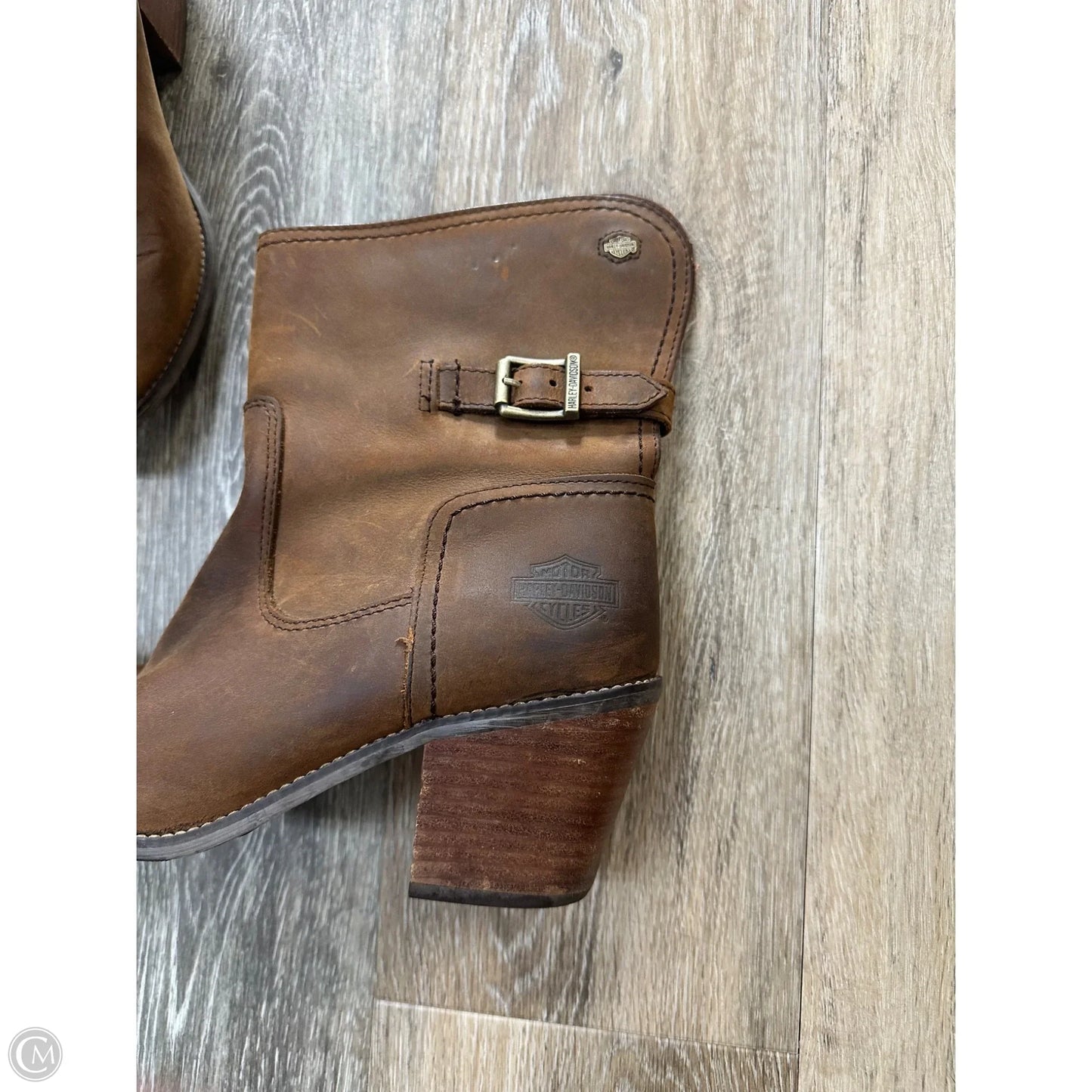 Boots Ankle Heels By Harley Davidson In Brown, Size: 7.5
