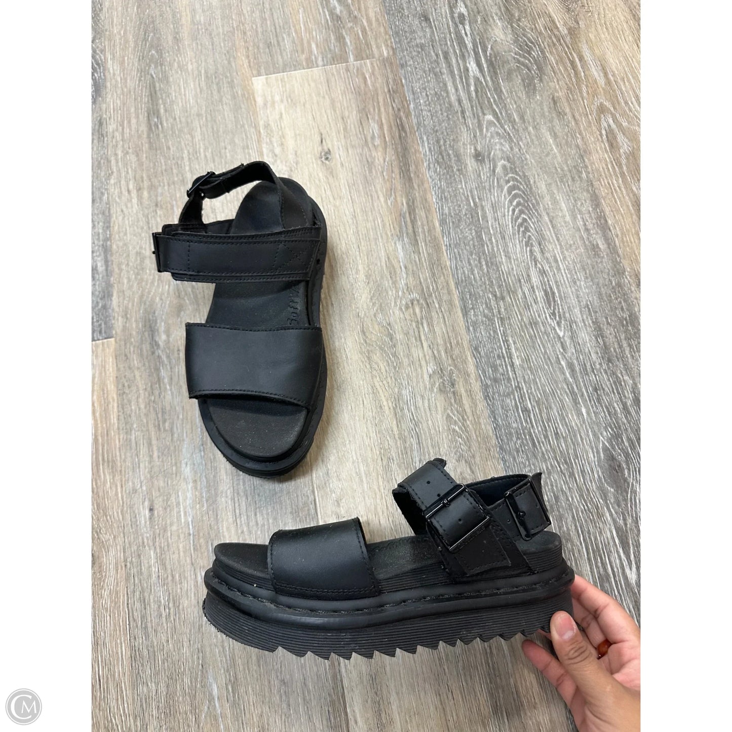 Sandals Flats By Dr Martens In Black, Size: 5