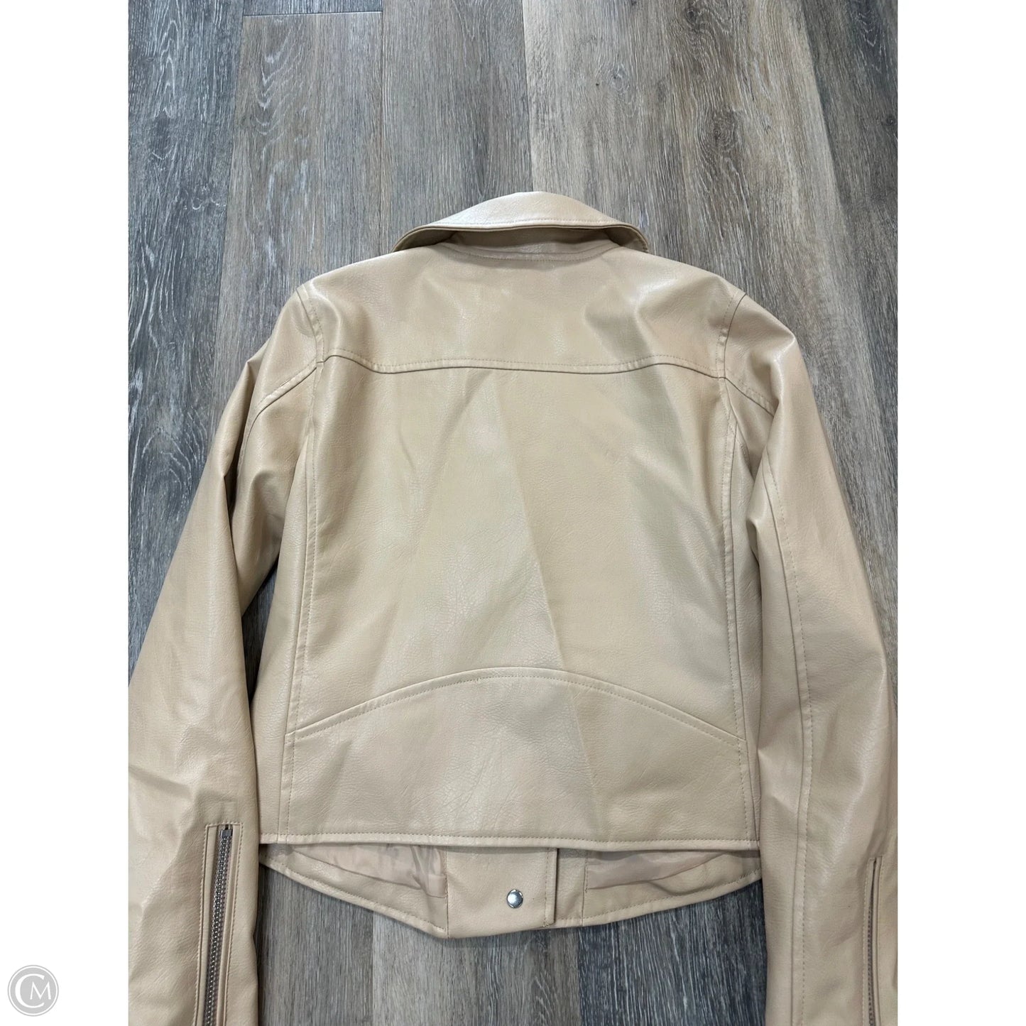Jacket Moto Leather By Anthropologie In Tan, Size: S