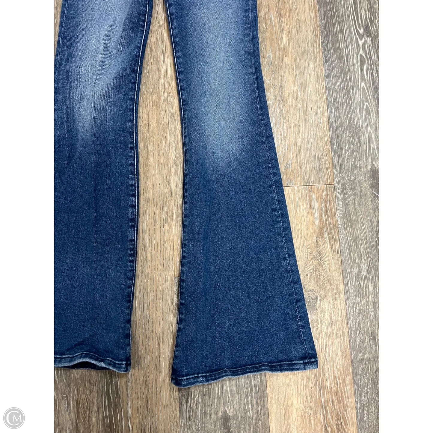Jeans Flared By Good American In Blue Denim, Size: 24