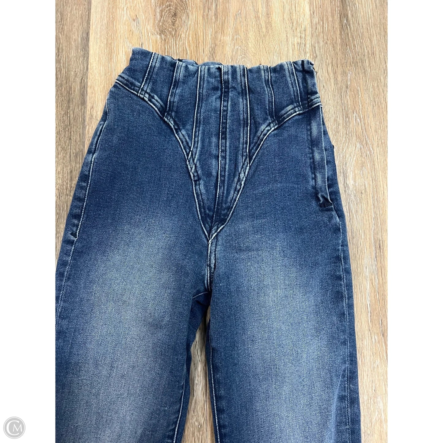 Jeans Flared By Good American In Blue Denim, Size: 24
