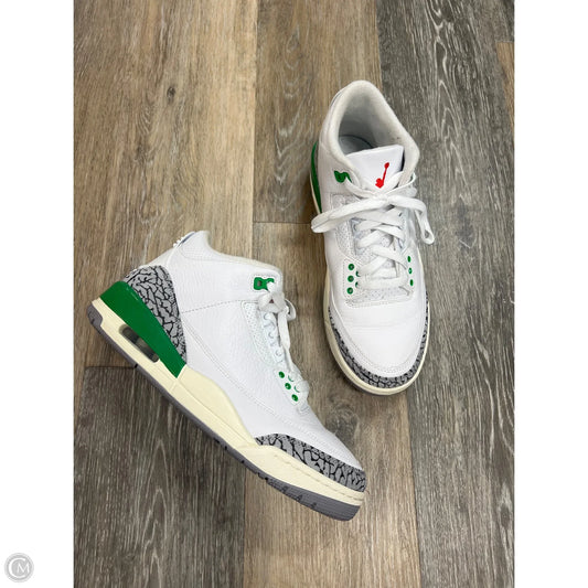 Shoes Luxury Designer By Jordan In White, Size: 9