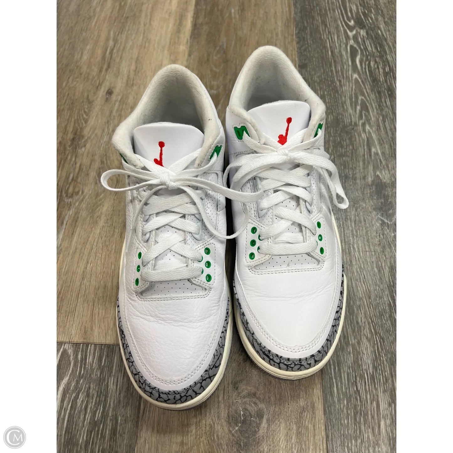 Shoes Luxury Designer By Jordan In White, Size: 9
