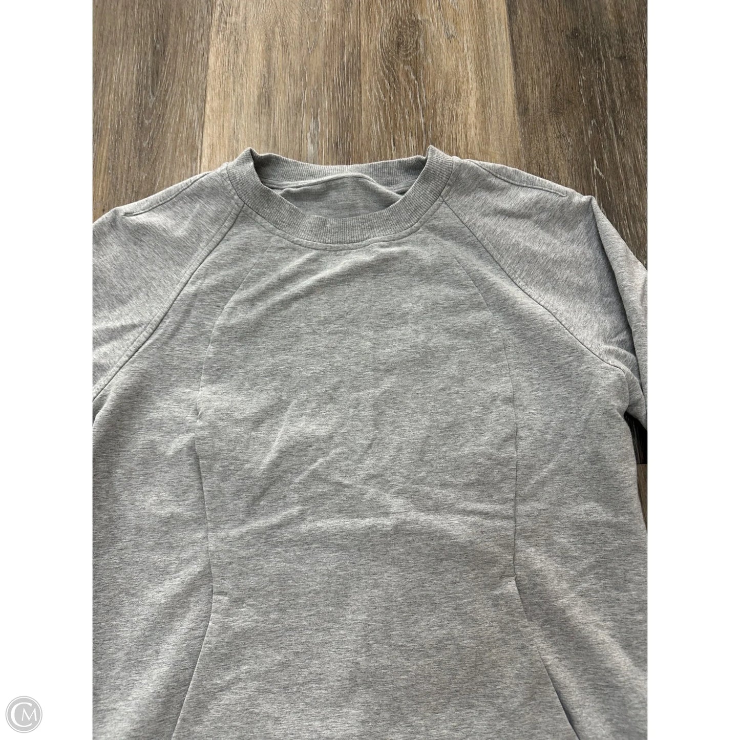 Athletic Sweatshirt Crewneck By Lululemon In Grey, Size: 8