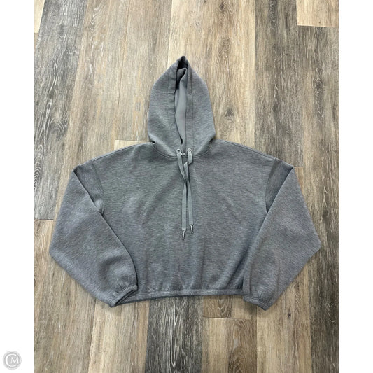 Athletic Sweatshirt Hoodie By Spanx In Grey, Size: M