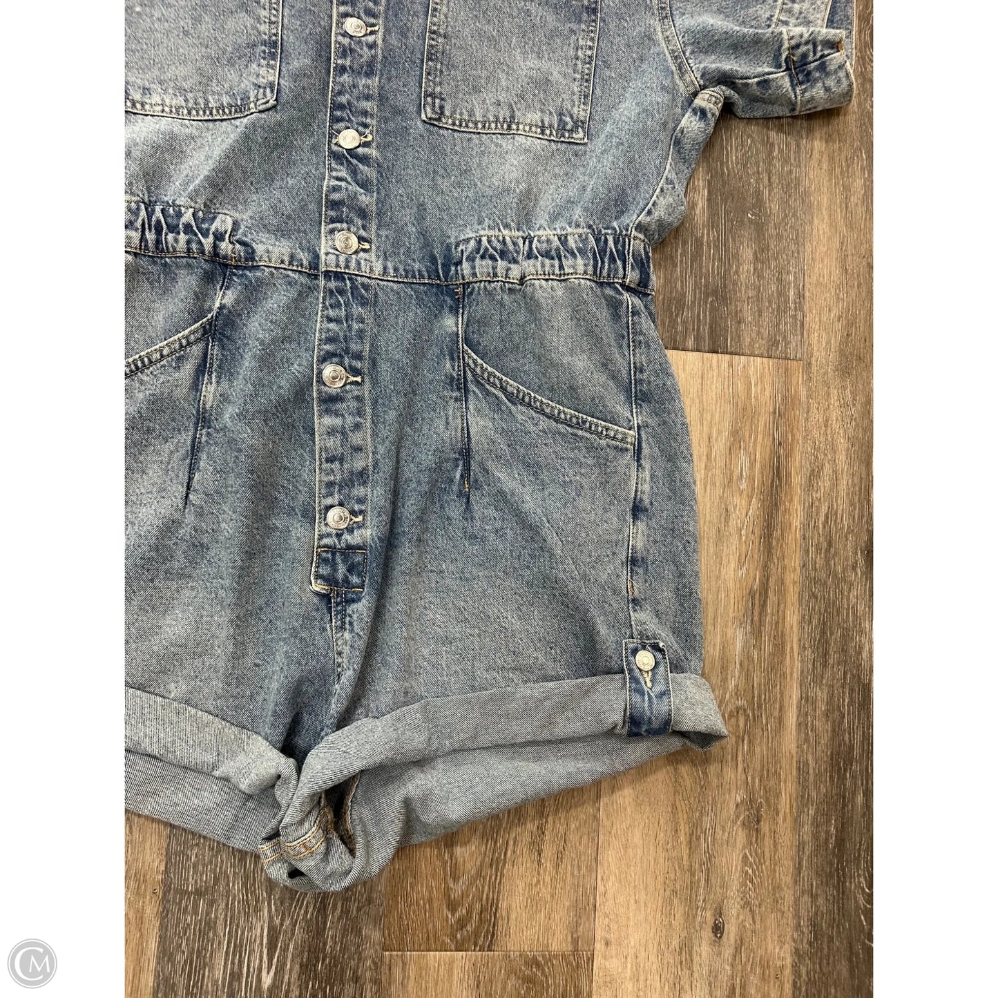 Shortalls By We The Free In Blue Denim, Size: Xl