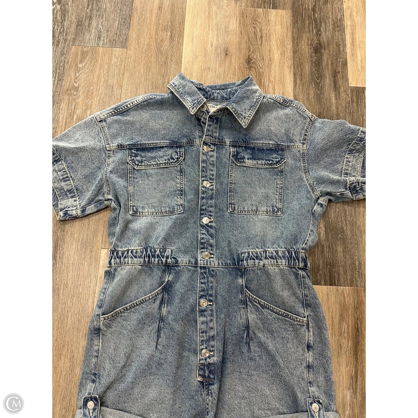 Shortalls By We The Free In Blue Denim, Size: Xl