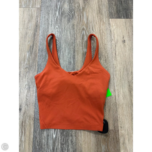 Athletic Tank Top By Lululemon In Orange, Size: 0