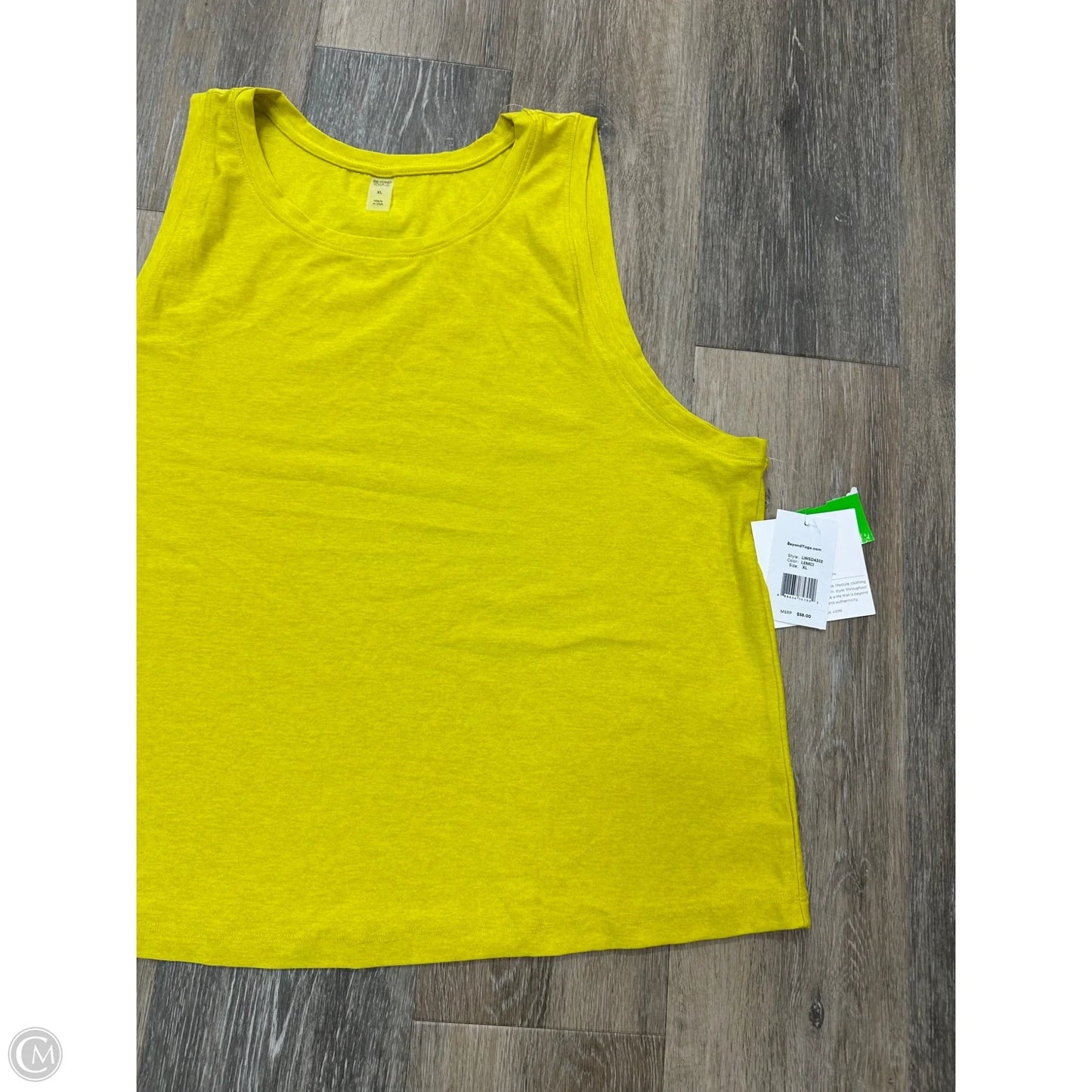Athletic Tank Top By Beyond Yoga In Yellow, Size: Xl