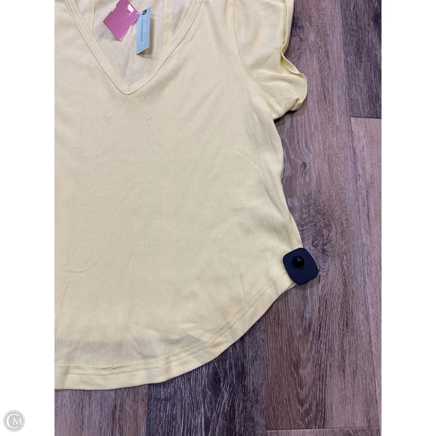Top Short Sleeve By Pilcro In Yellow, Size: 1x