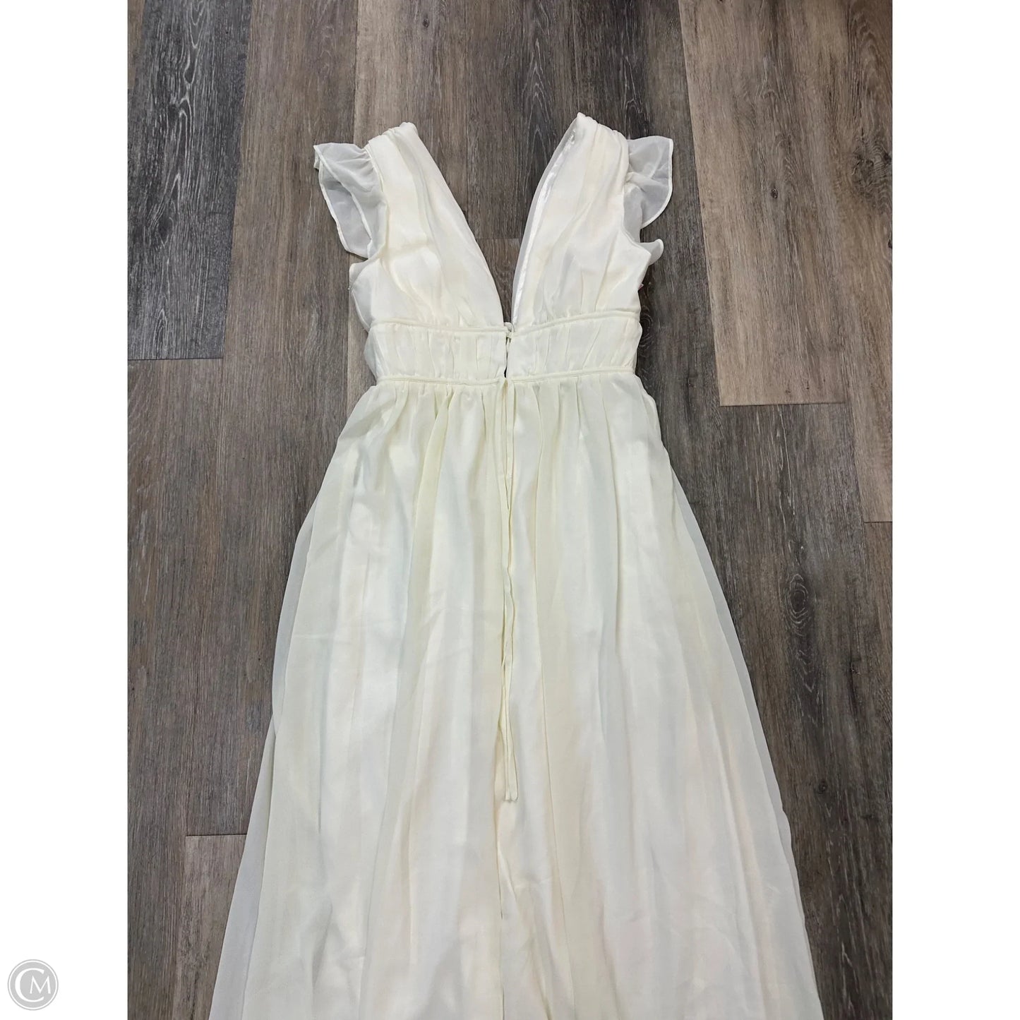 Dress Party Long By Lulus In Cream, Size: S