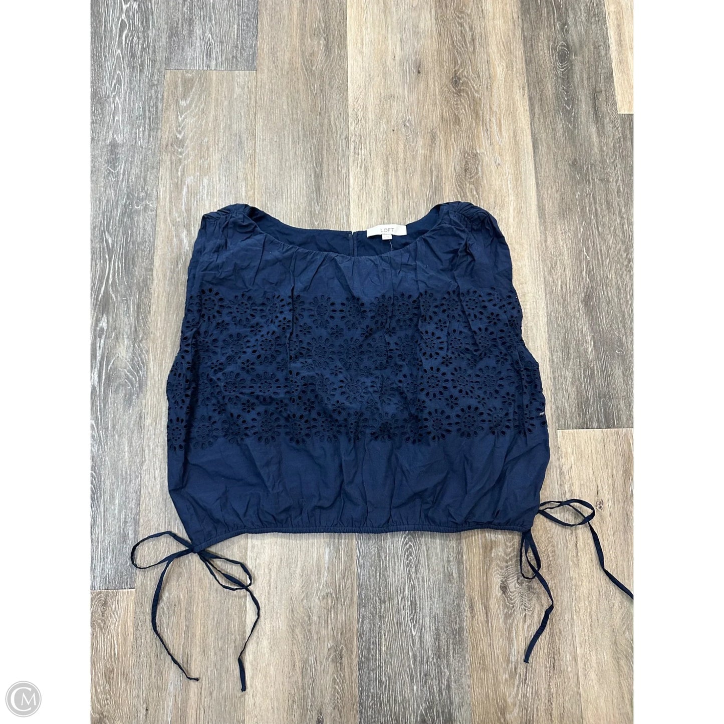Top Sleeveless By Loft In Navy, Size: Xl