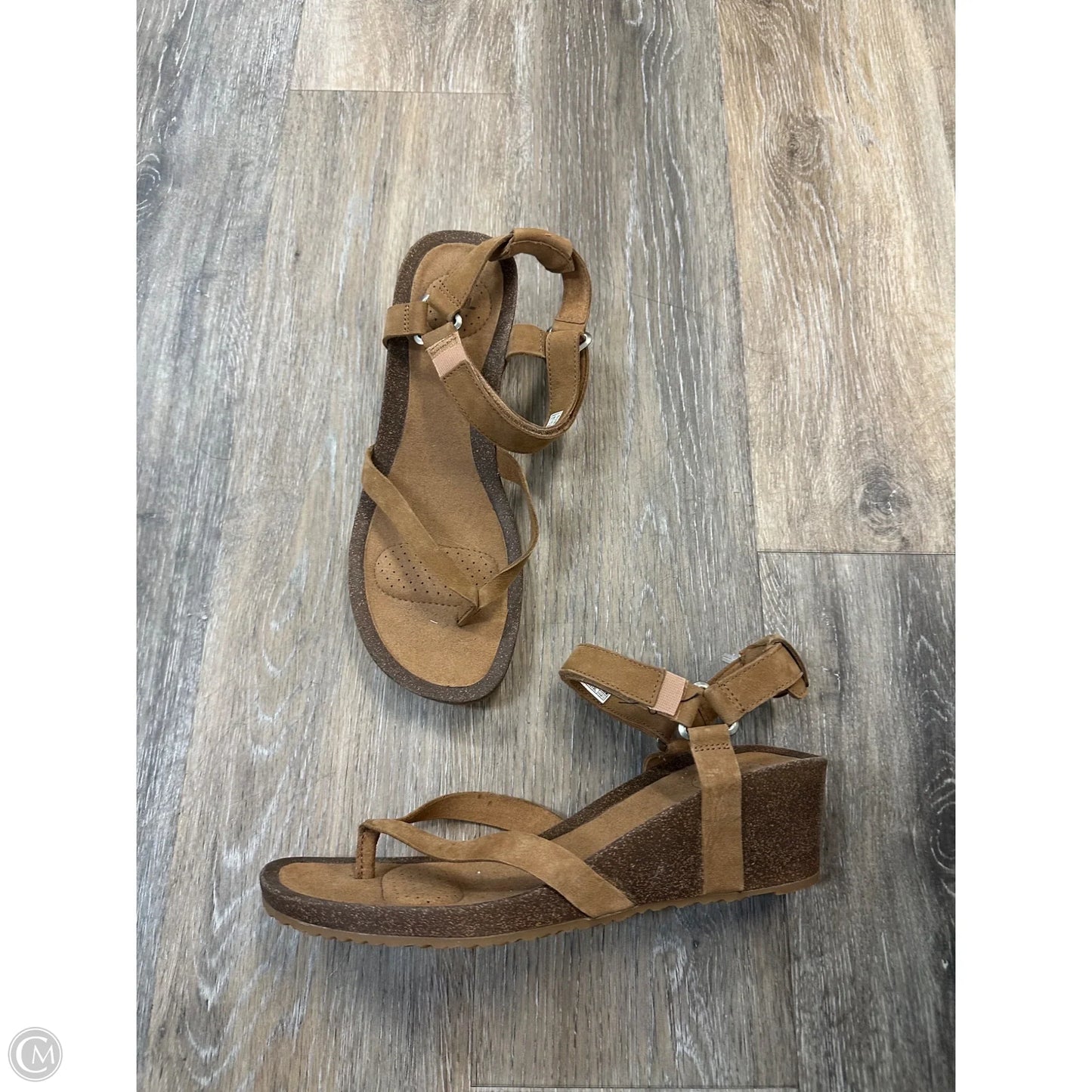 Sandals Heels Wedge By Teva In Brown, Size: 10