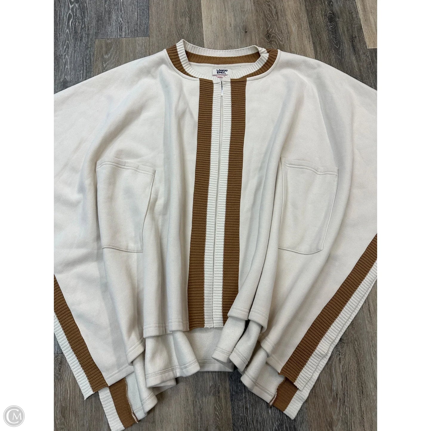 Cardigan By Lands End In Cream, Size: Osfm