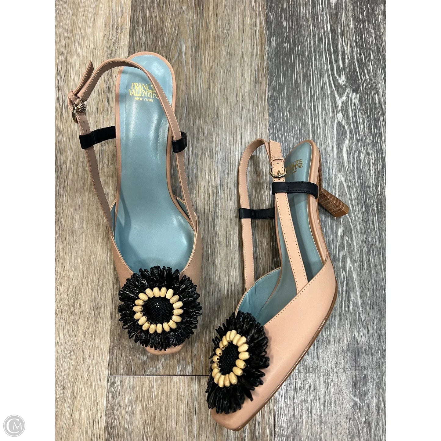 Sandals Heels Kitten By Frances Valentine In Tan, Size: 7