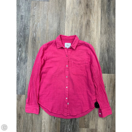 Blouse Long Sleeve By Rails In Pink, Size: S
