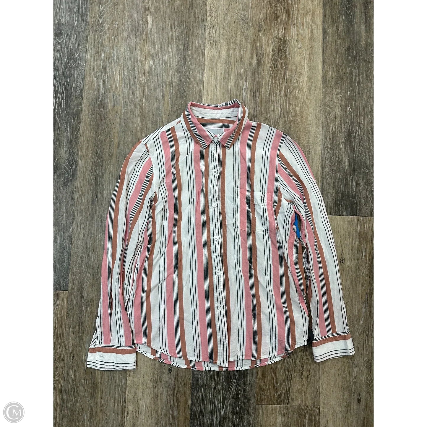Blouse Long Sleeve By Rails In Striped Pattern, Size: S