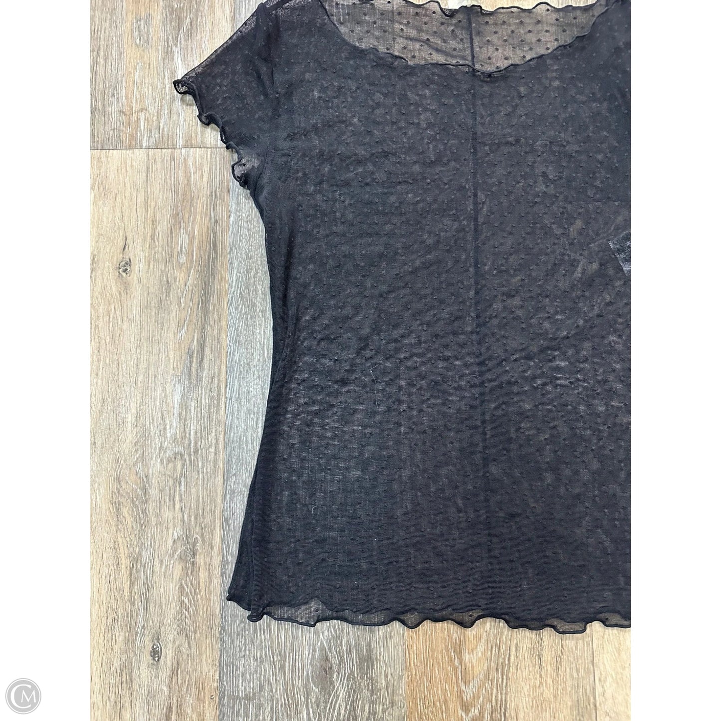 Top Short Sleeve By Free People In Black, Size: Xl