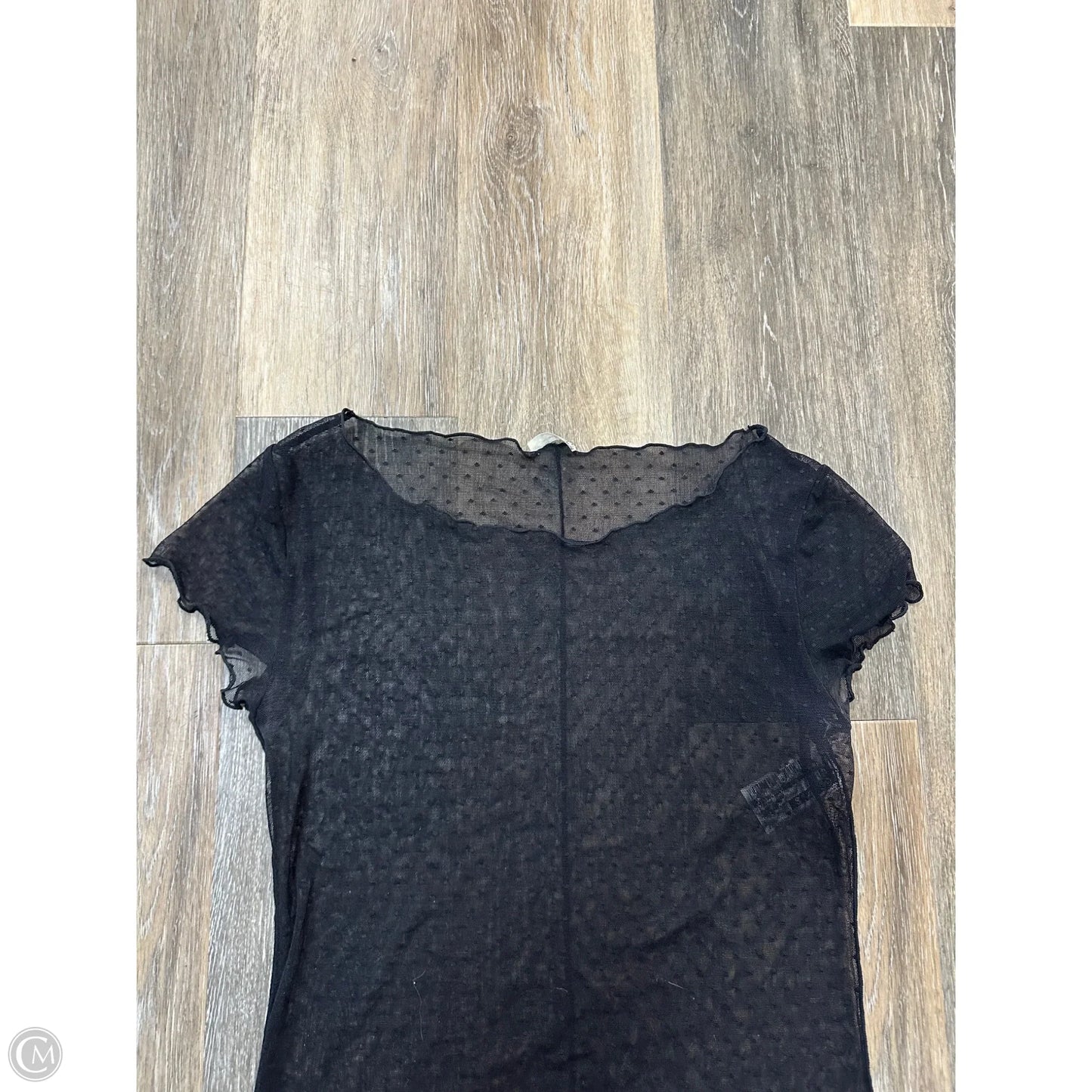 Top Short Sleeve By Free People In Black, Size: Xl