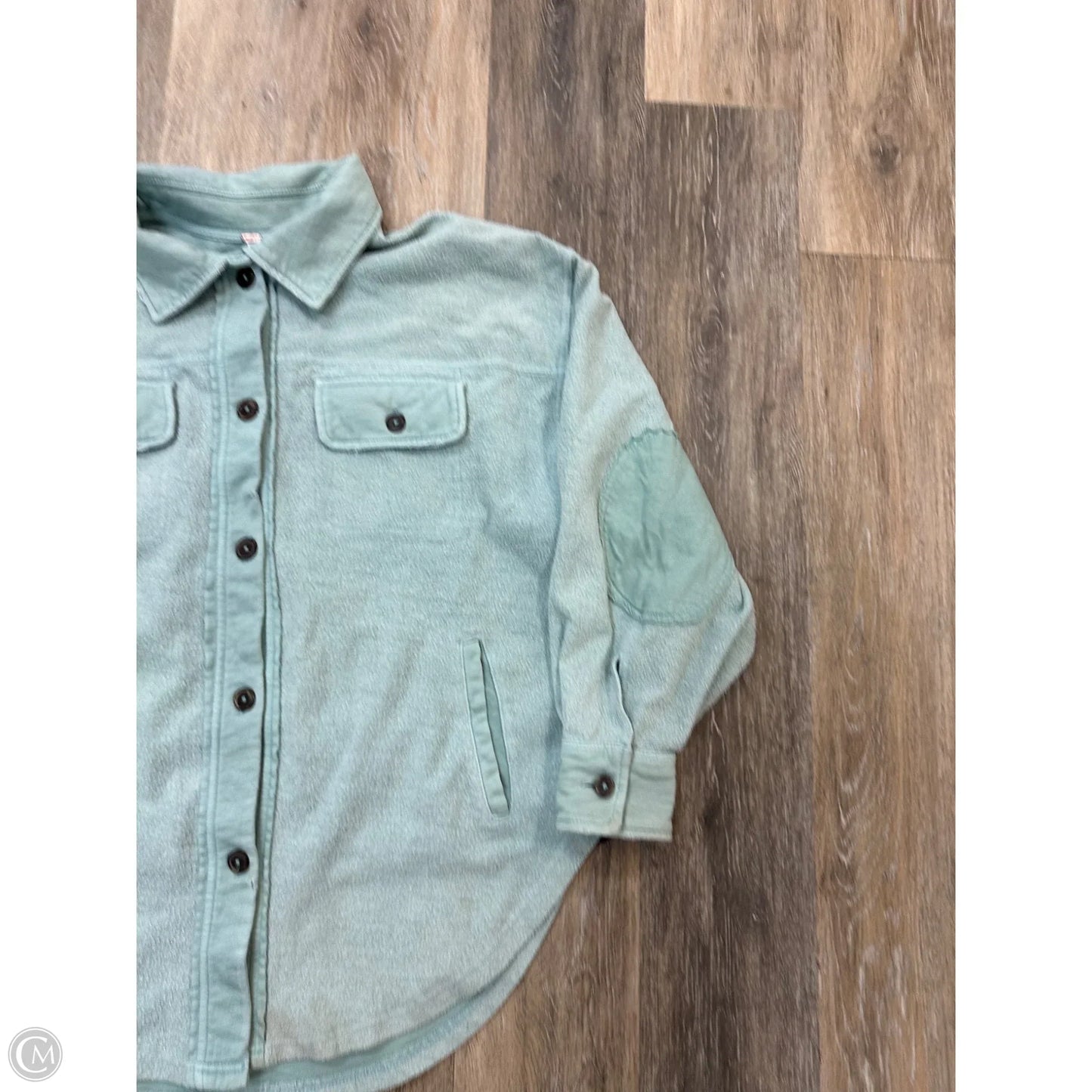 Jacket Shirt By Free People In Teal, Size: S