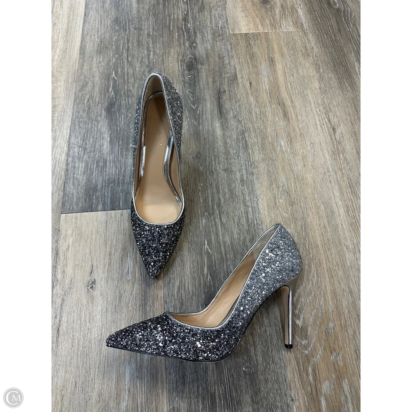 Shoes Heels Kitten By Badgley Mischka In Silver, Size: 7.5