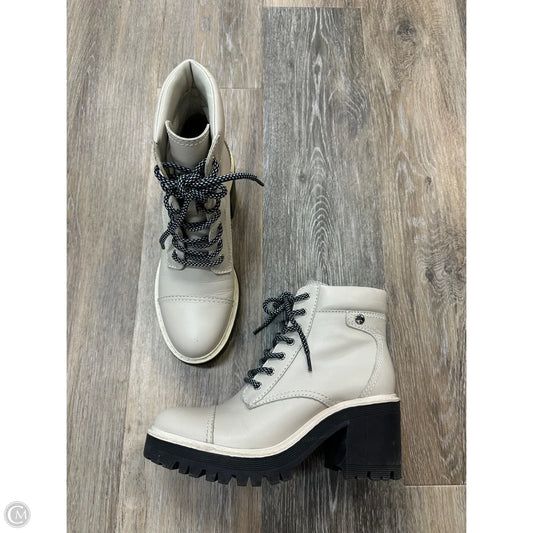 Boots Ankle Heels By Marc Fisher In Cream, Size: 7.5
