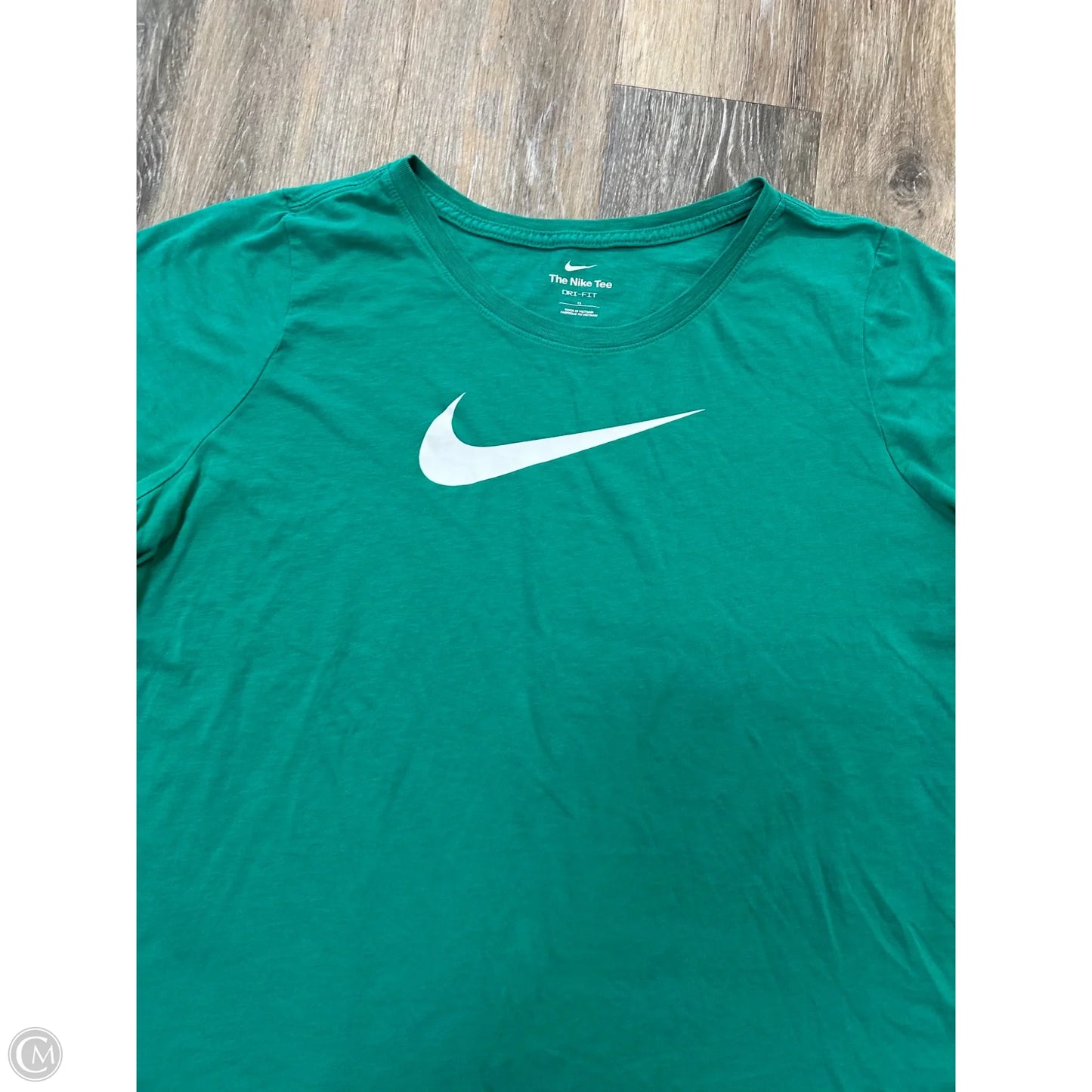 Athletic Top Short Sleeve By Nike In Green, Size: 1x