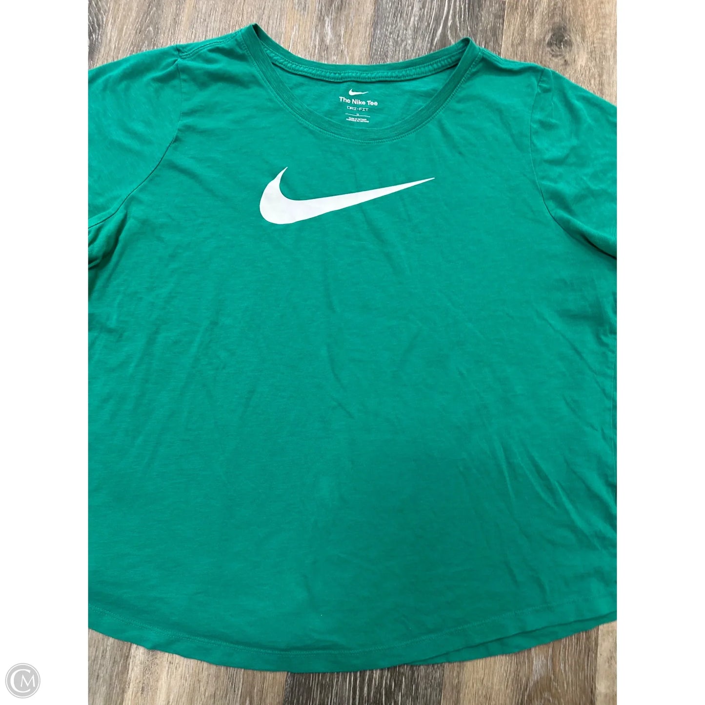 Athletic Top Short Sleeve By Nike In Green, Size: 1x