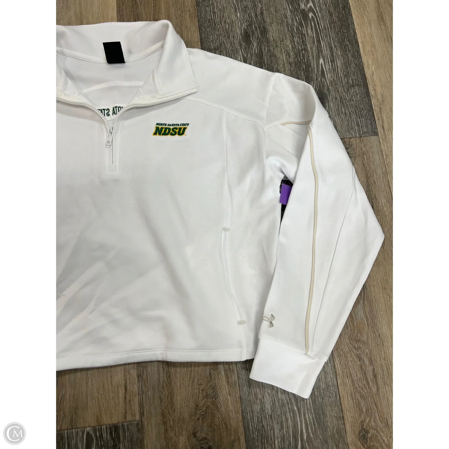 Athletic Sweatshirt Collar By Under Armour In White, Size: L