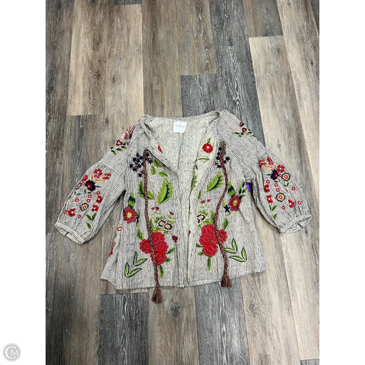 Blouse Long Sleeve By Velvet By Graham & Spencer In Multi-colored, Size: S