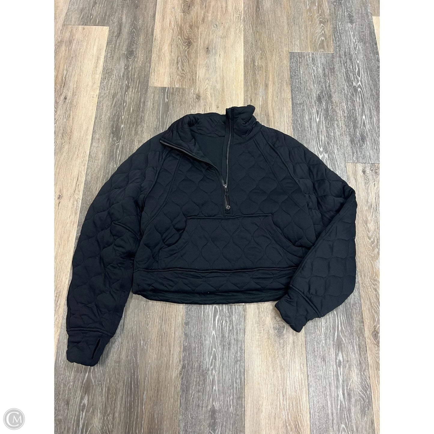 Athletic Sweatshirt Collar By Lululemon In Black, Size: Xs/S