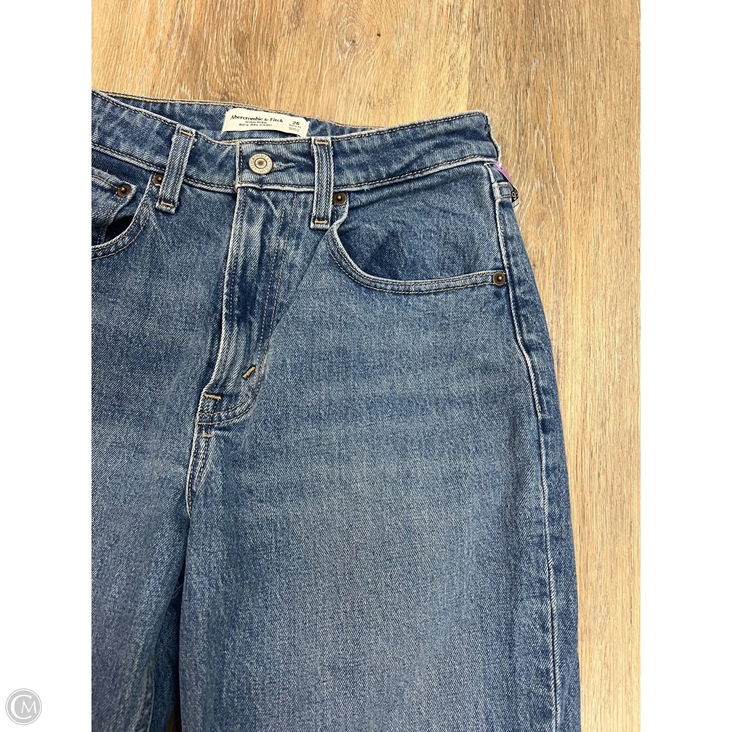Jeans Straight By Abercrombie And Fitch In Blue Denim, Size: 2