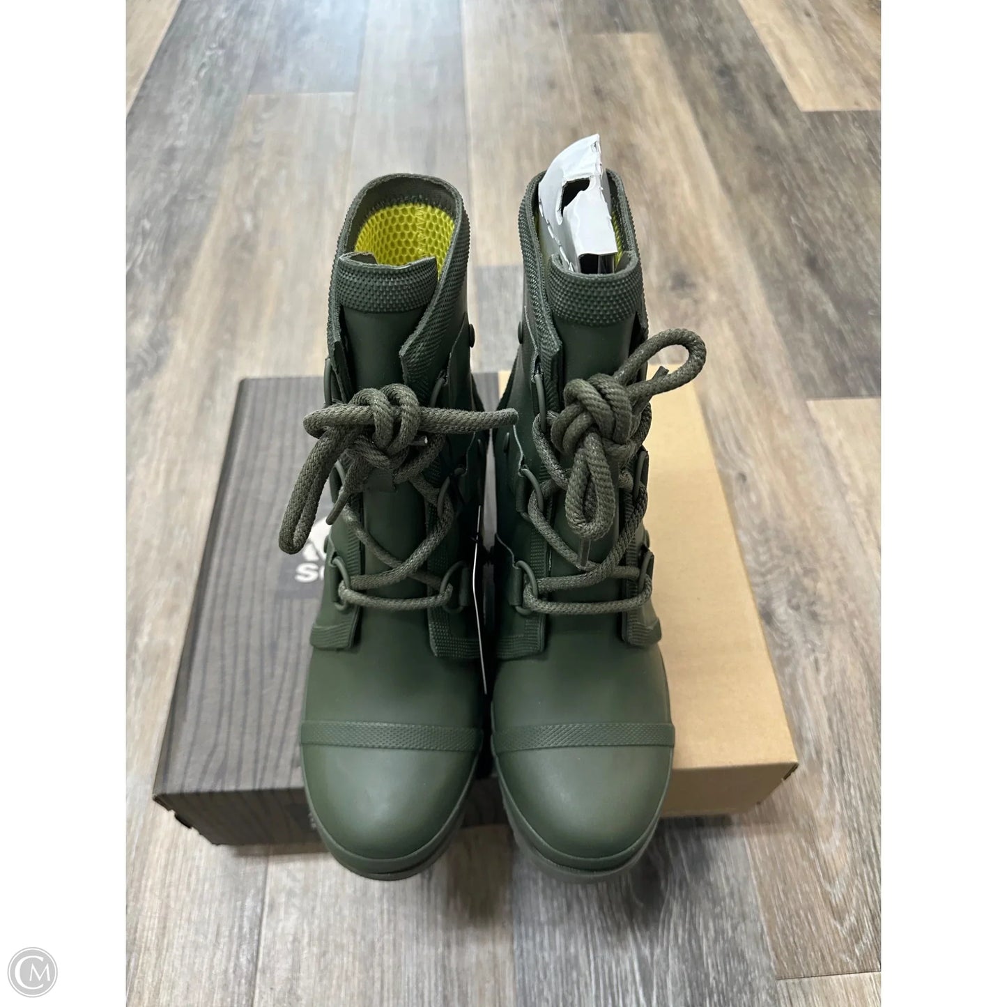 Boots Ankle Heels By Sorel In Green, Size: 7