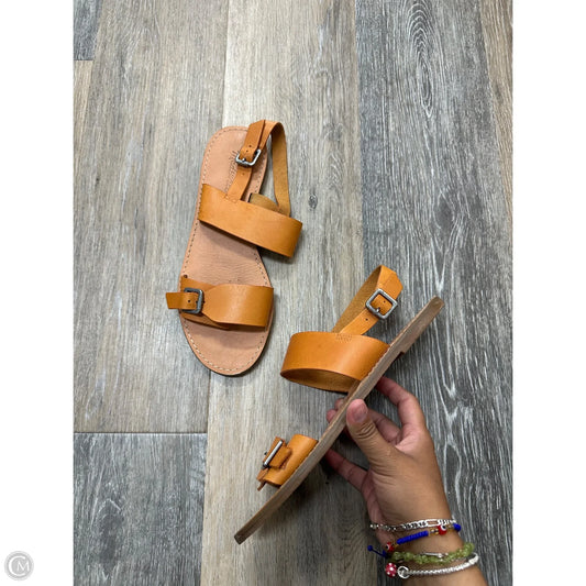Sandals Flats By Madewell In Orange, Size: 9