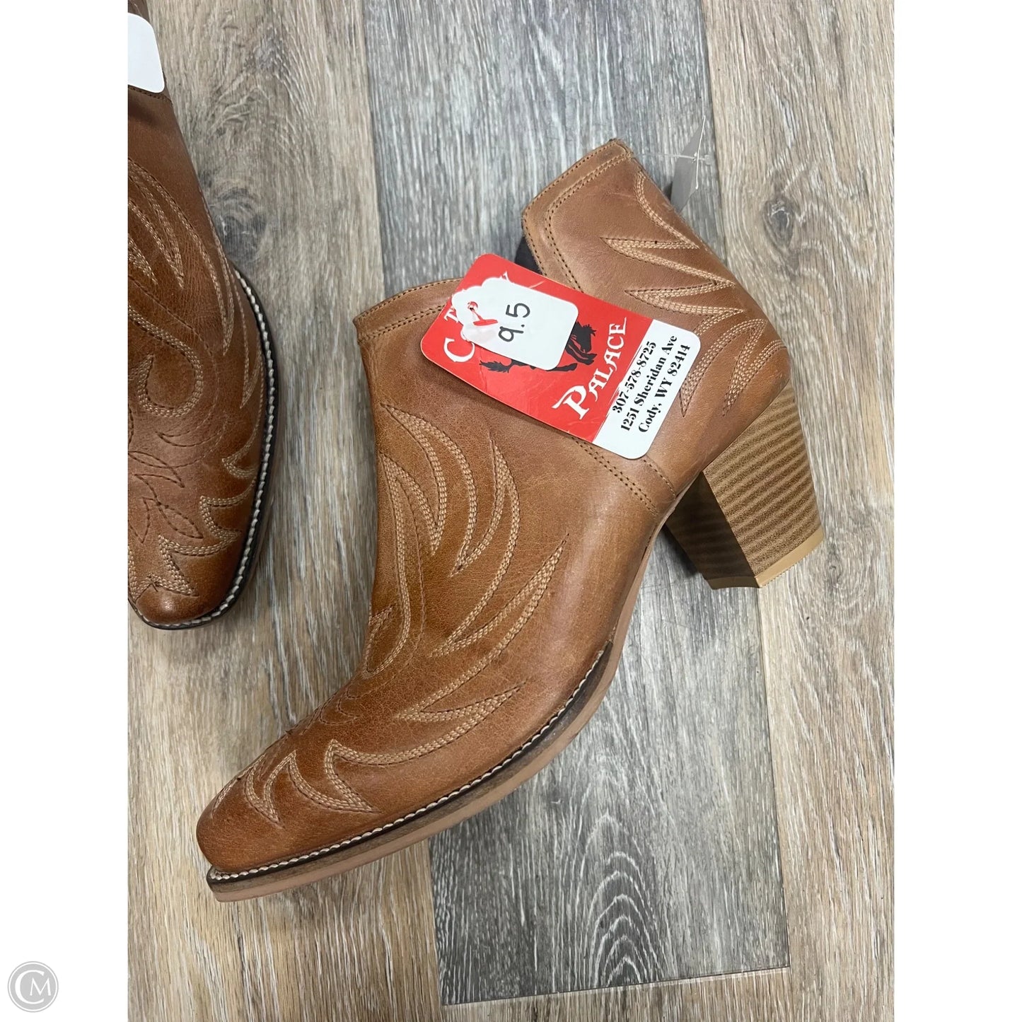 Boots Ankle Heels By Roper In Brown, Size: 9.5