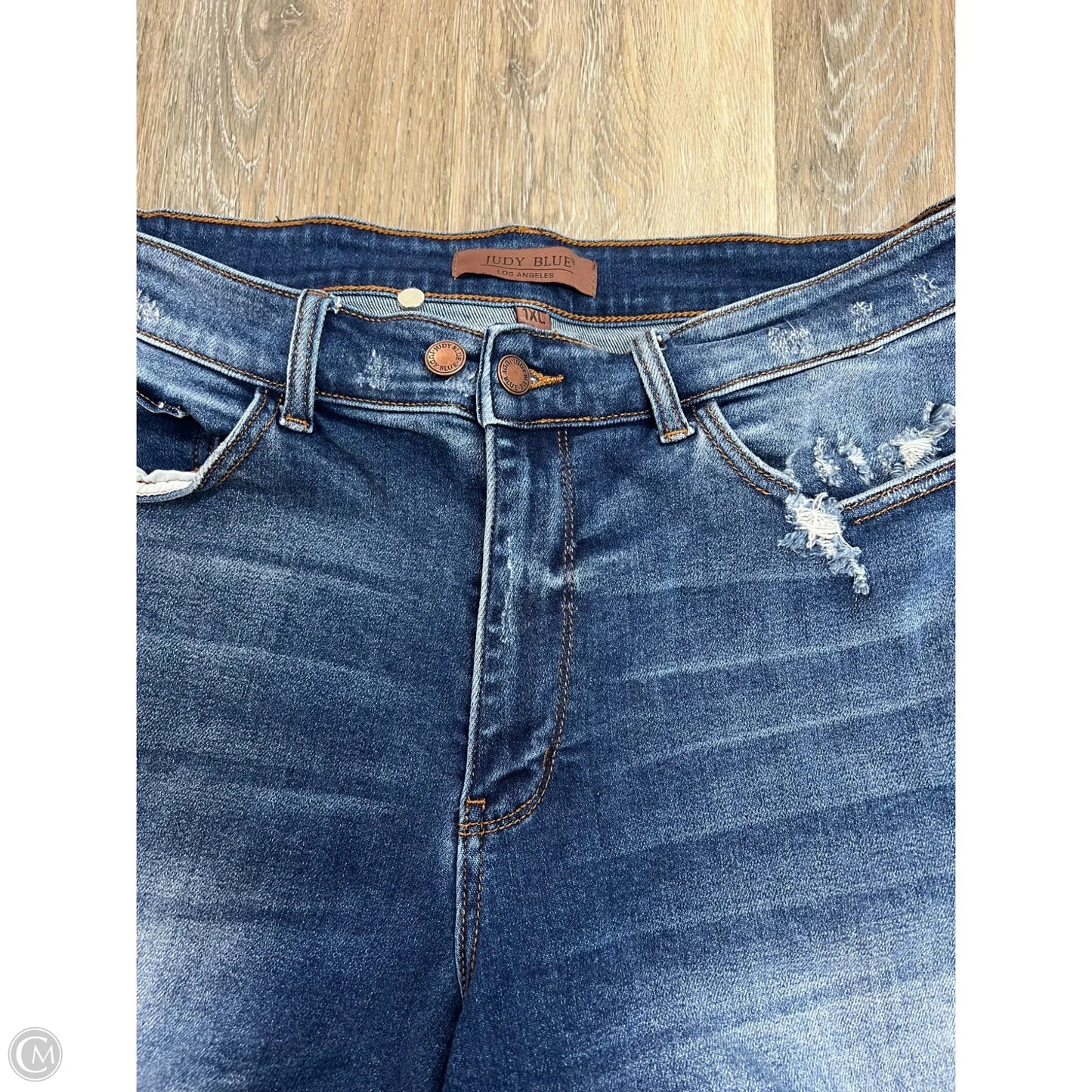 Shorts By Judy Blue In Blue Denim, Size: 1x
