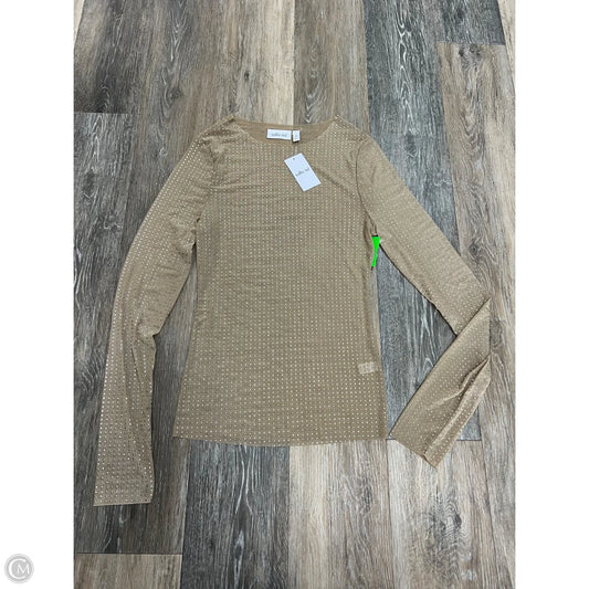 Top Long Sleeve By Willow & Root In Tan, Size: M