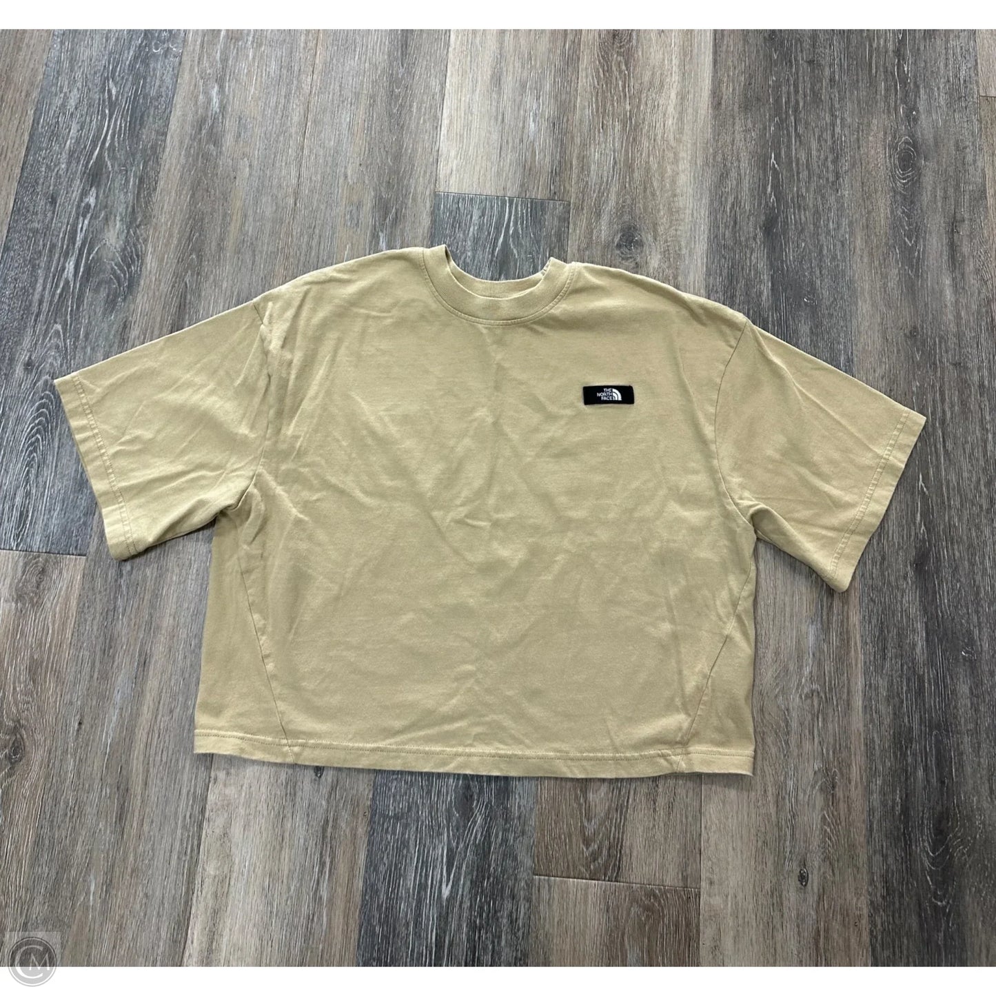 Athletic Top Short Sleeve By The North Face In Tan, Size: M
