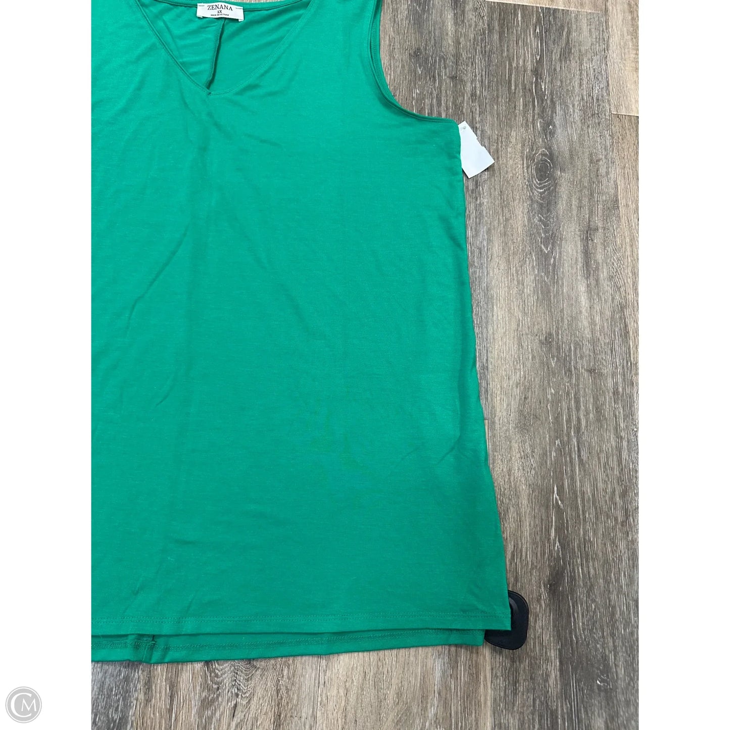 Tank Top By Zenana Outfitters In Green, Size: 1x