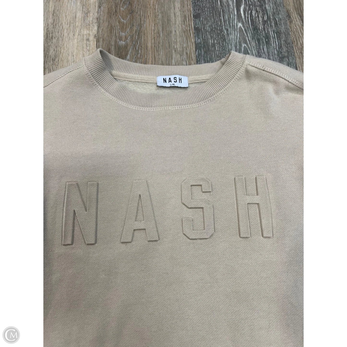 Sweatshirt Crewneck By Nash In Tan, Size: L