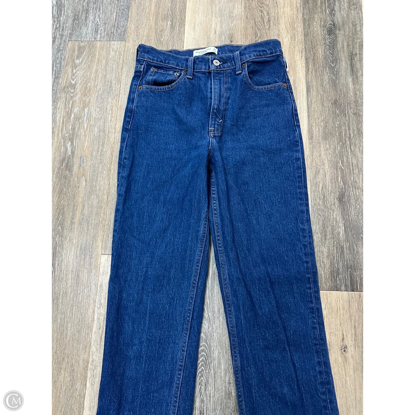 Jeans Straight By Abercrombie And Fitch In Blue Denim, Size: 4