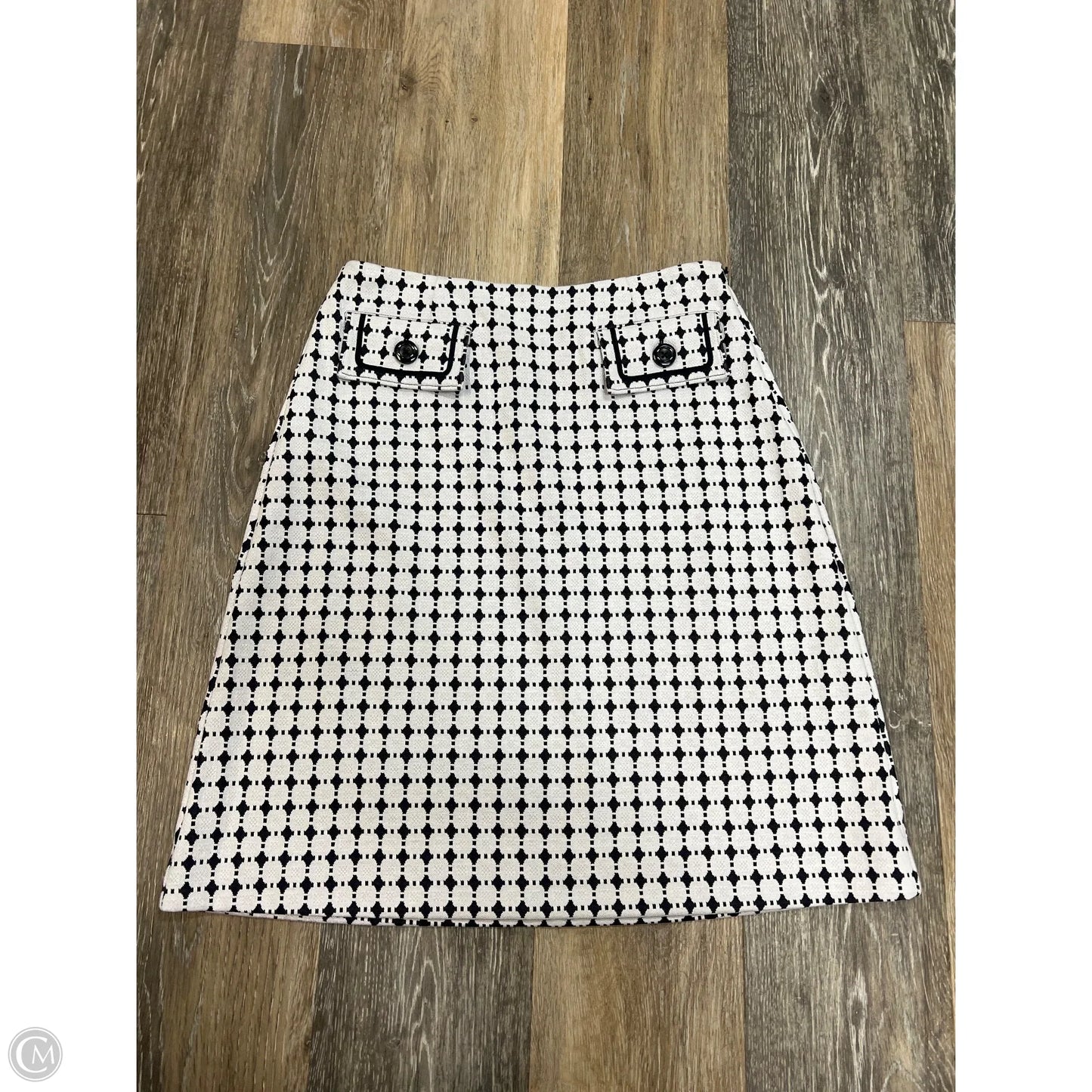 Skirt Midi By Cabi In Blue & White, Size: 0
