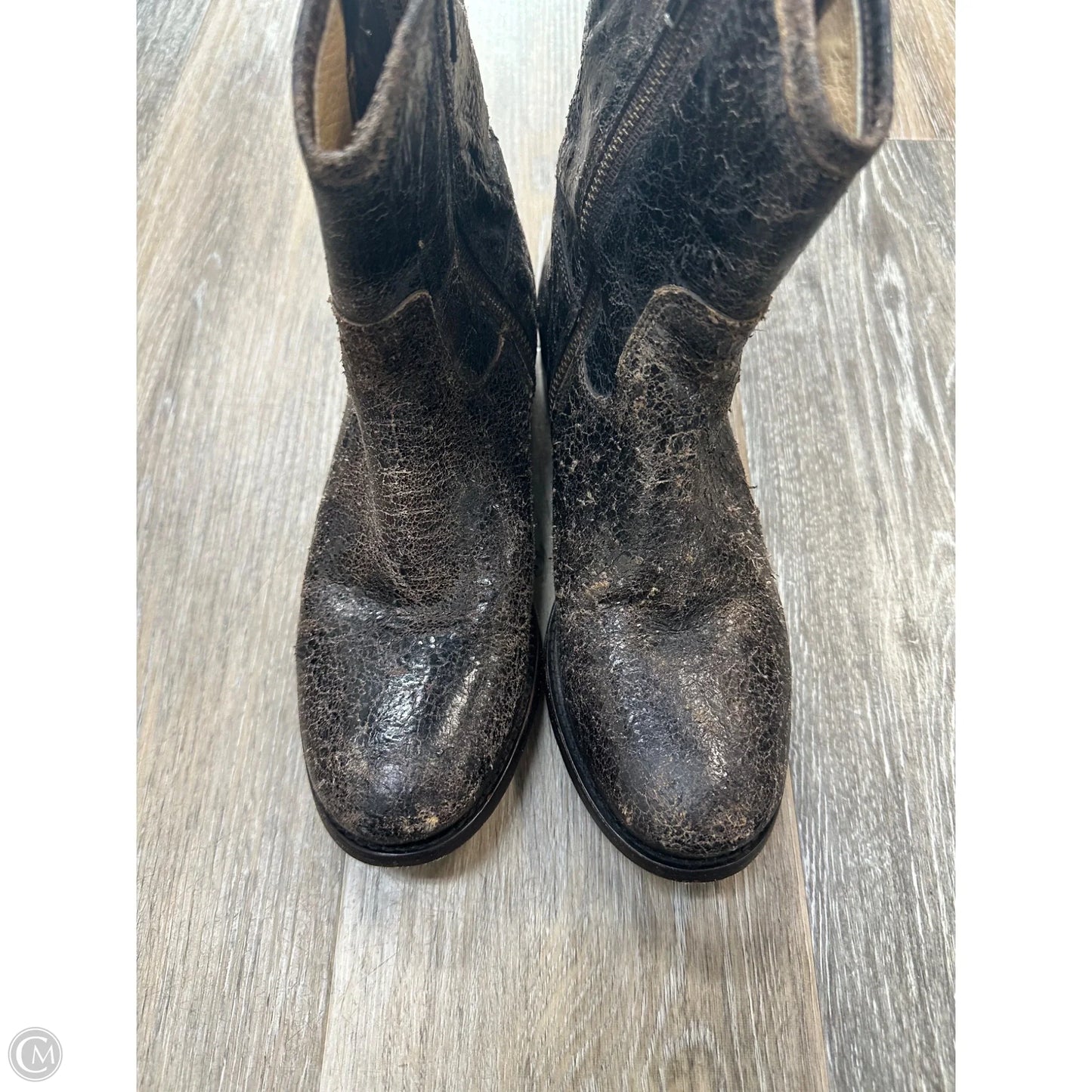 Boots Designer By Frye In Brown, Size: 6.5