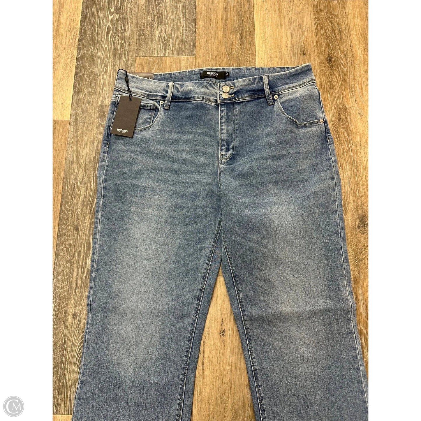 Jeans Straight By Hudson In Blue Denim, Size: 16