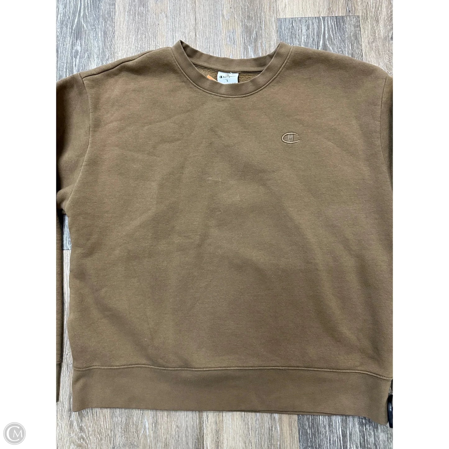 Sweatshirt Crewneck By Champion In Brown, Size: L