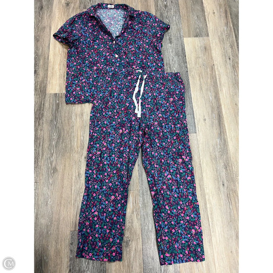 Pajamas 2pc By J. Crew In Floral Print, Size: L