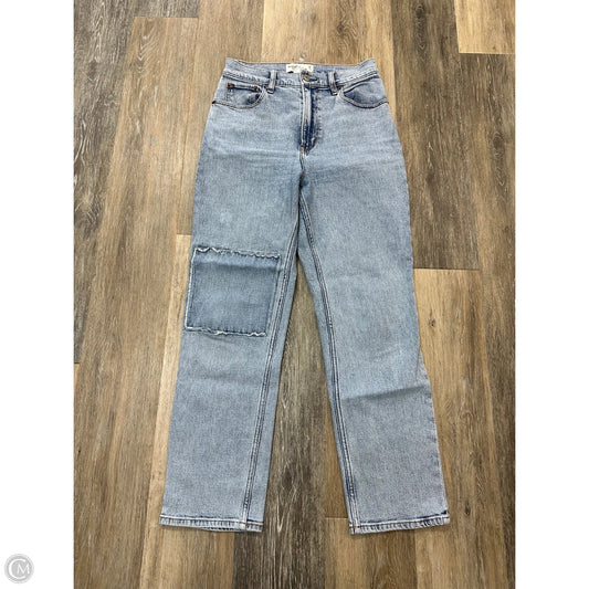 Jeans Straight By Abercrombie And Fitch In Blue Denim, Size: 2