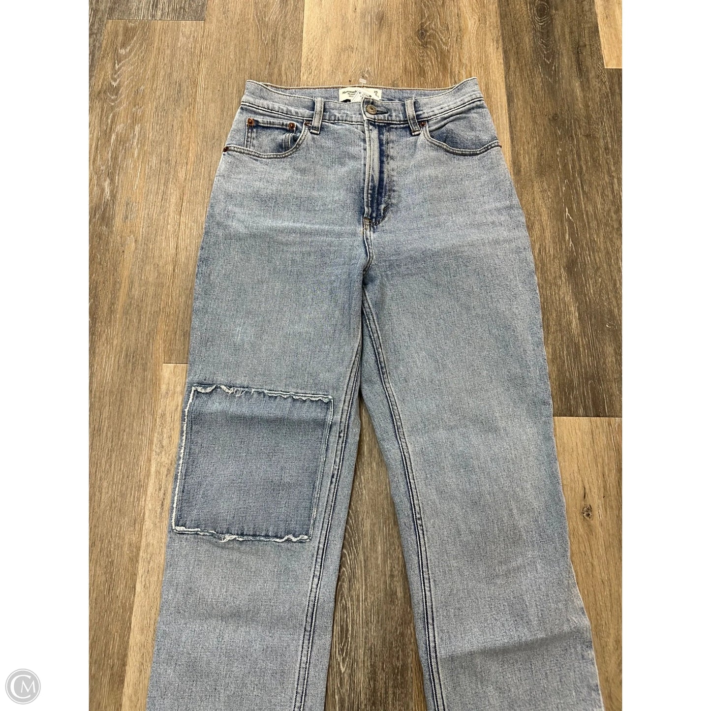 Jeans Straight By Abercrombie And Fitch In Blue Denim, Size: 2
